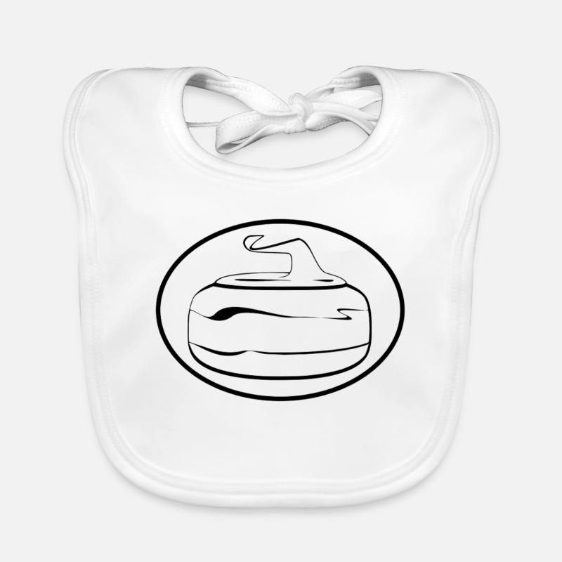 L’art du curling Bavoir bio Bébé