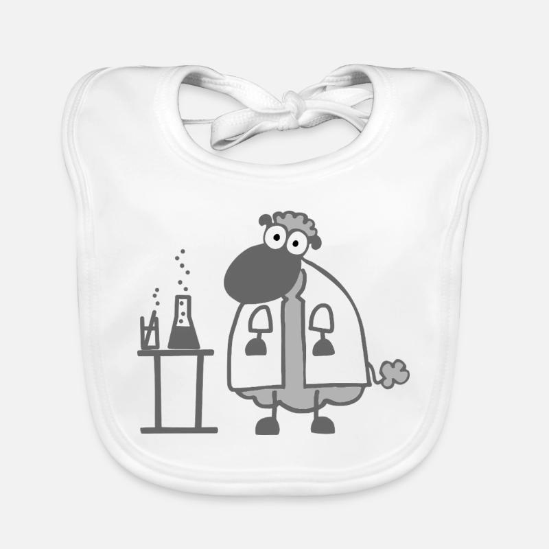 Ovins de laboratoire - Bavoir bio Bébé - blanc