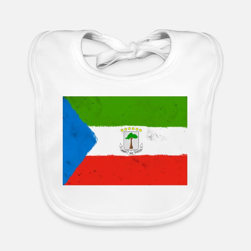 Drapeau de la Guinée équatoriale – Identité tropicale Bavoir bio Bébé