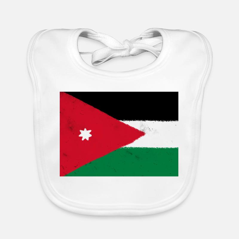 Drapeau de la Jordanie Bavoir bio Bébé