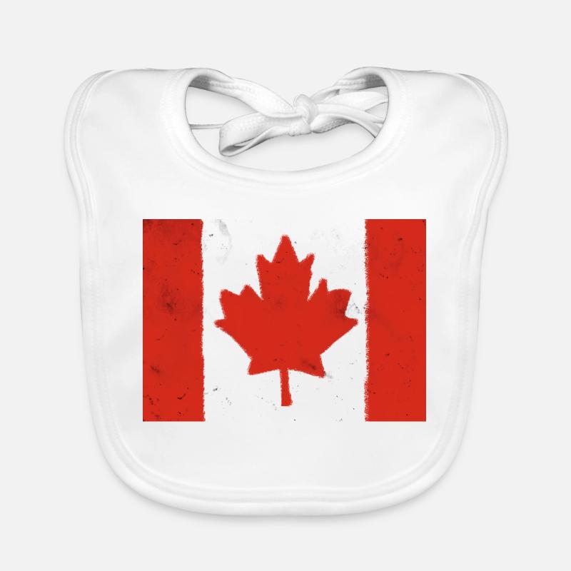 Drapeau du Canada Bavoir bio Bébé