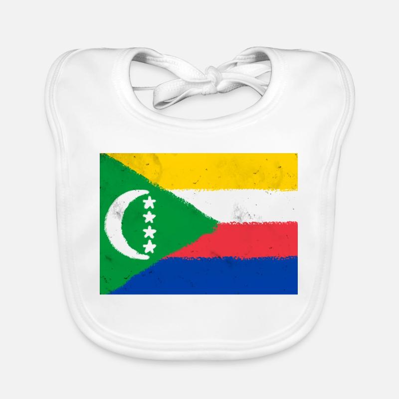 Drapeau des Comores Bavoir bio Bébé