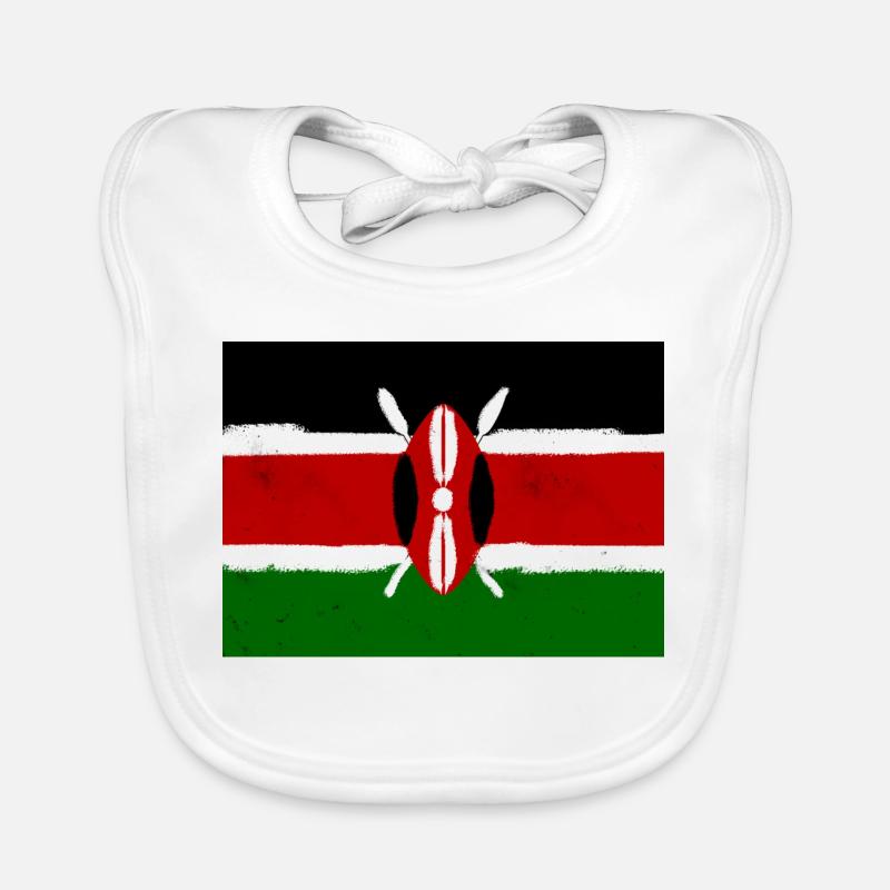 Drapeau du Kenya Bavoir bio Bébé