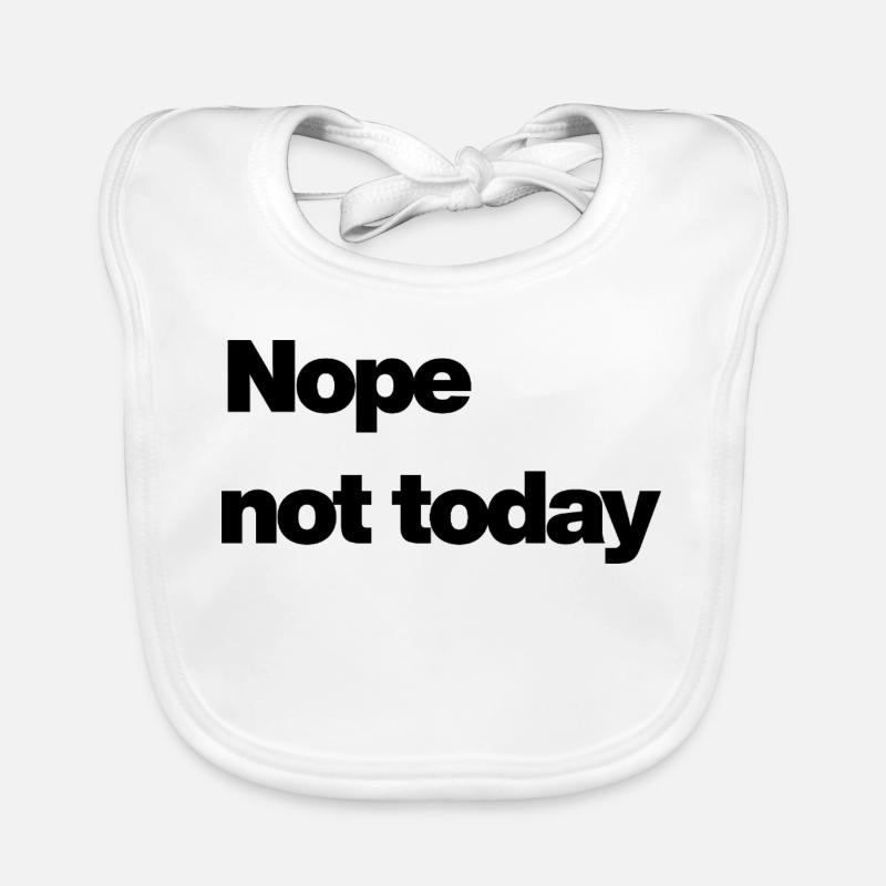 Nope – Minimalistisches Absage-Motiv Baby Bio-Lätzchen