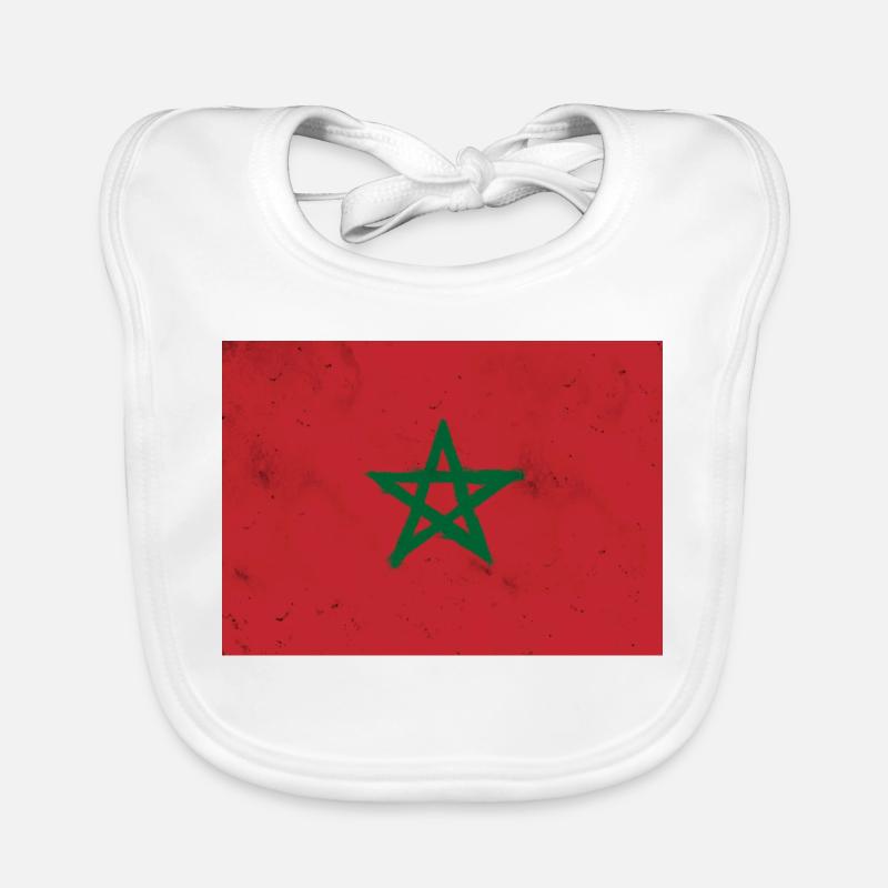 Flag of Morocco Organic Baby Bibs
