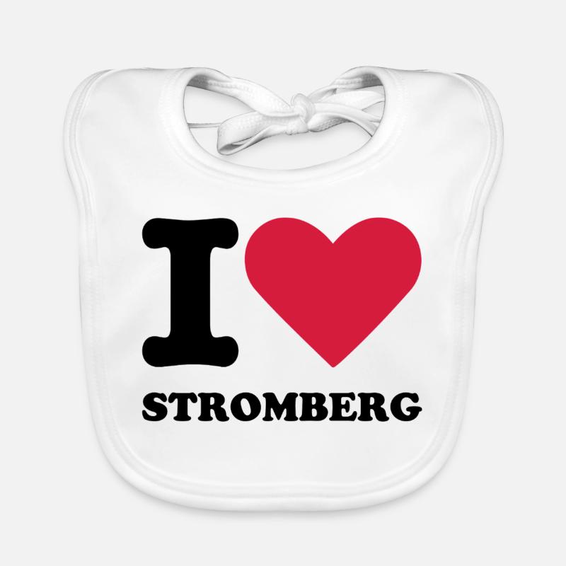 Stromberg Mit Spruch I Love Stromberg Baby Bio-Lätzchen