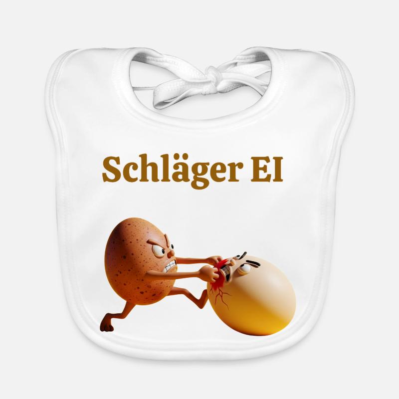 Racket Egg – Funny Egg Fight Organic Baby Bibs