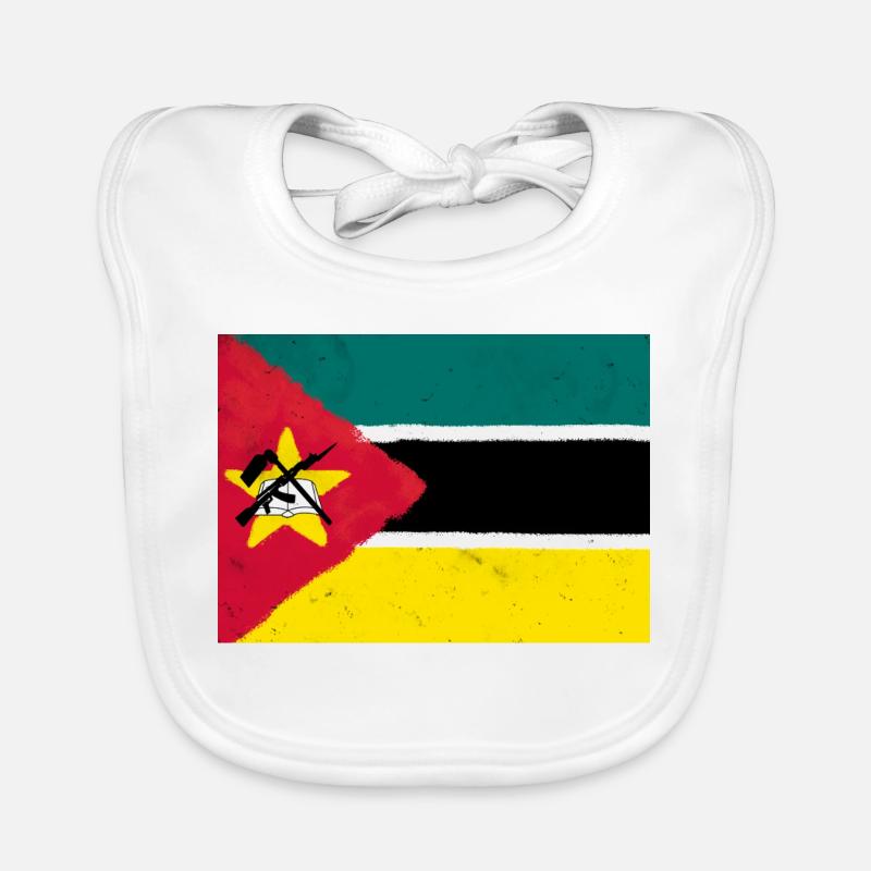Flagge von Mosambik Baby Bio-Lätzchen