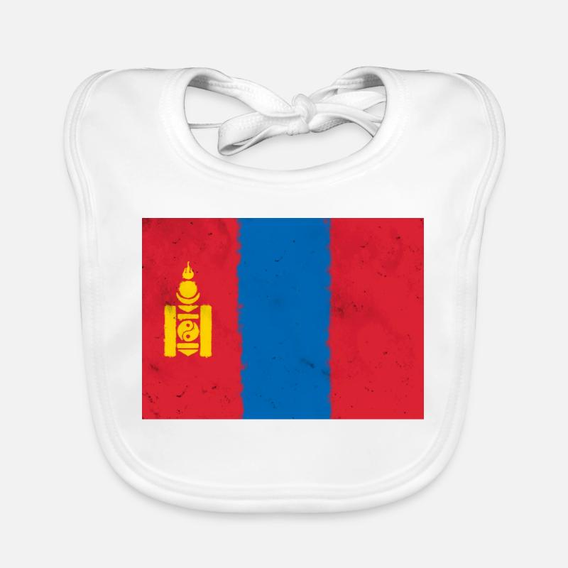 Flagge der Mongolei Baby Bio-Lätzchen