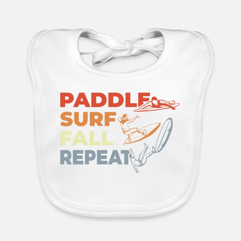 Paddle Surf Repeat Organic Baby Bibs