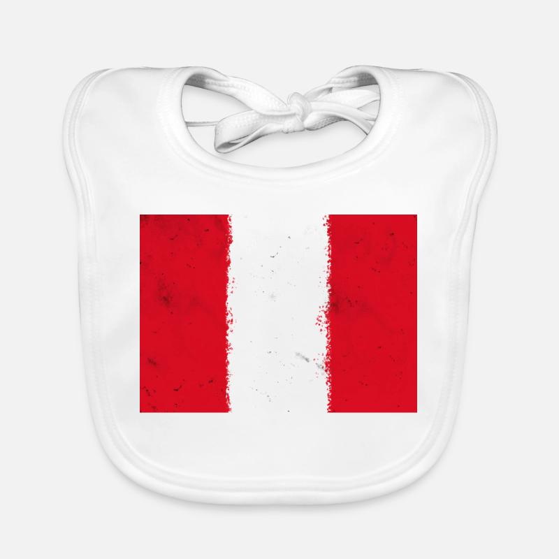 Drapeau du Pérou Bavoir bio Bébé