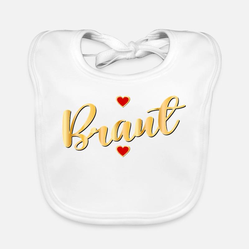 BRAUTGESCHENKE - BRAUT MIT HERZ Baby Bio-Lätzchen