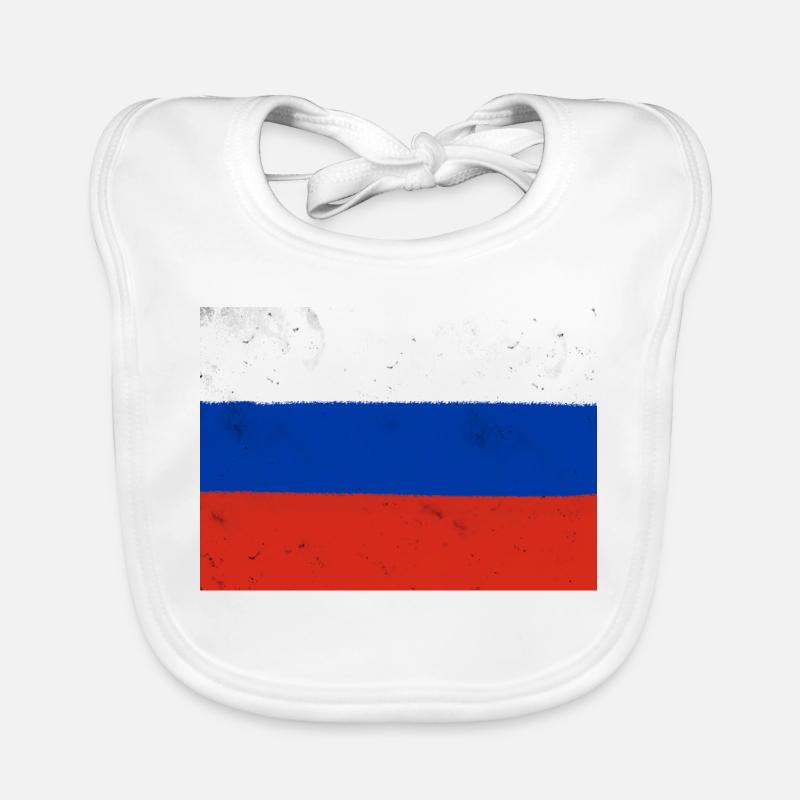 Drapeau de la Russie Bavoir bio Bébé