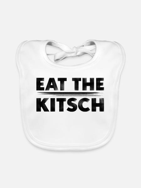 EAT THE KITSCH - Organic Baby Bibs - white - Front
