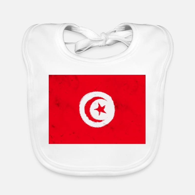 Drapeau de la Tunisie Bavoir bio Bébé