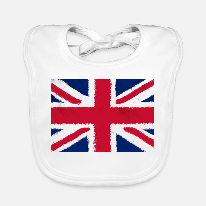 Drapeau du Royaume-Uni Bavoir bio Bébé