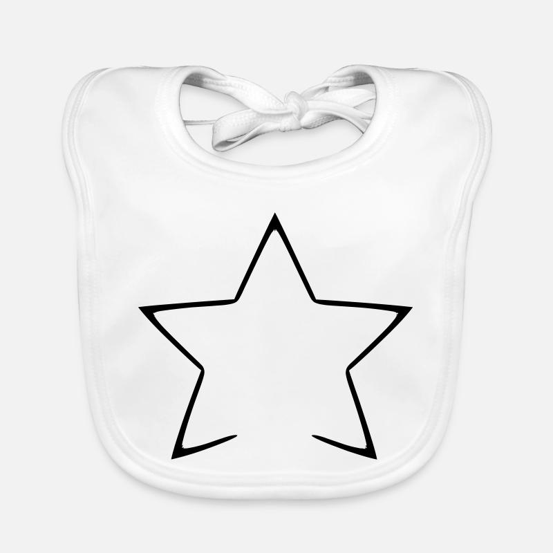 Celestial Starry Night Pattern Shirt Organic Baby Bibs