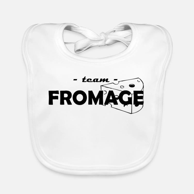 team fromage Bavoir bio Bébé