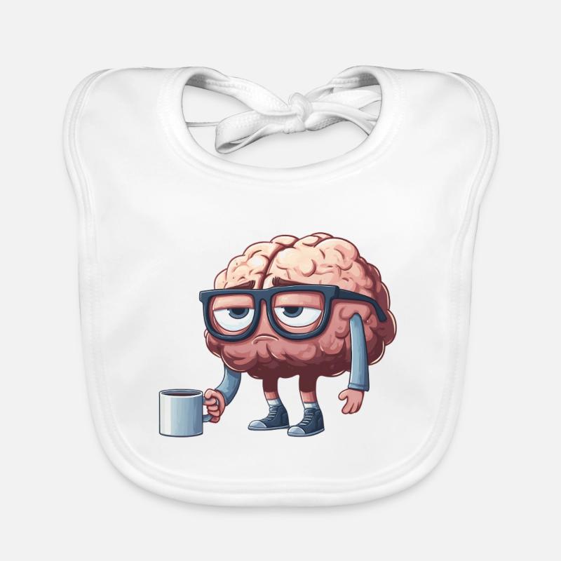 Breloque cérébrale décontractée avec café Bavoir bio Bébé
