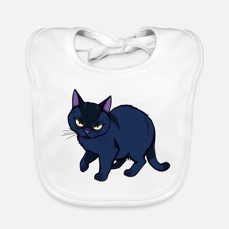 Chat noir sinistre Bavoir bio Bébé
