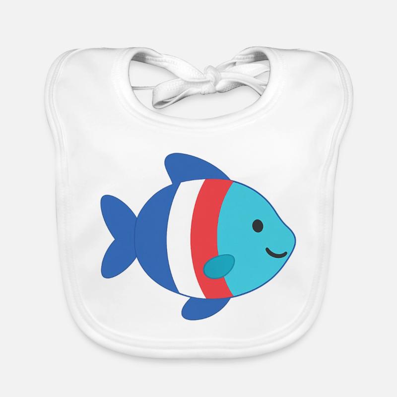 Poisson rayé Bavoir bio Bébé