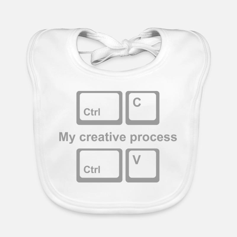 Copy Paste Shirt – Funny Coder & Designer Tee Baby Bio-Lätzchen