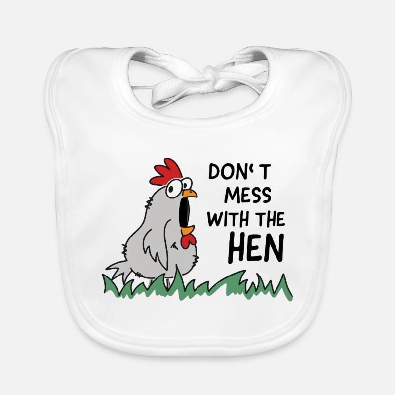 dont mess with the hen chicken Baby Bio-Lätzchen