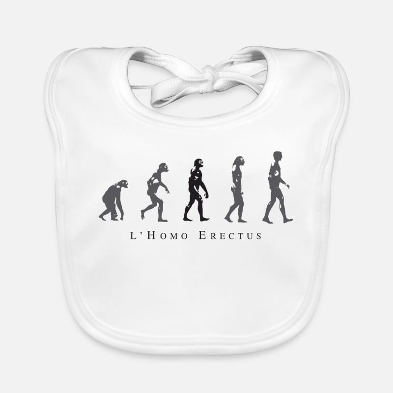 Evolution der menschlichen Haltung Baby Bio-Lätzchen