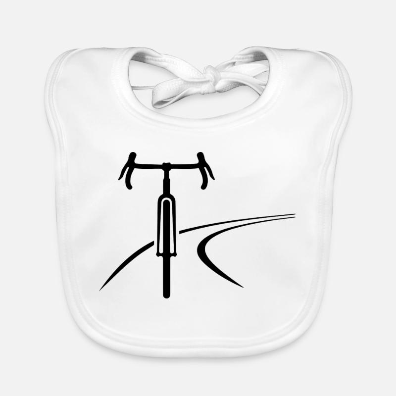 Silhouette avant minimaliste de vélo de gravier Bavoir bio Bébé