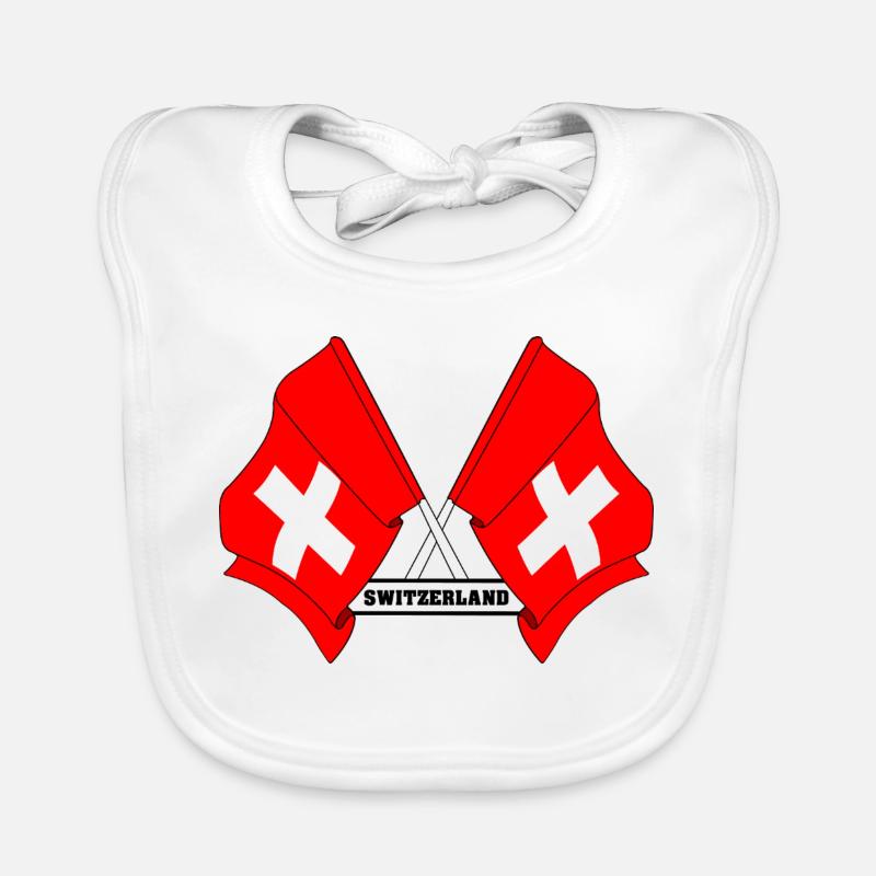 Drapeaux de la Suisse Bavoir bio Bébé