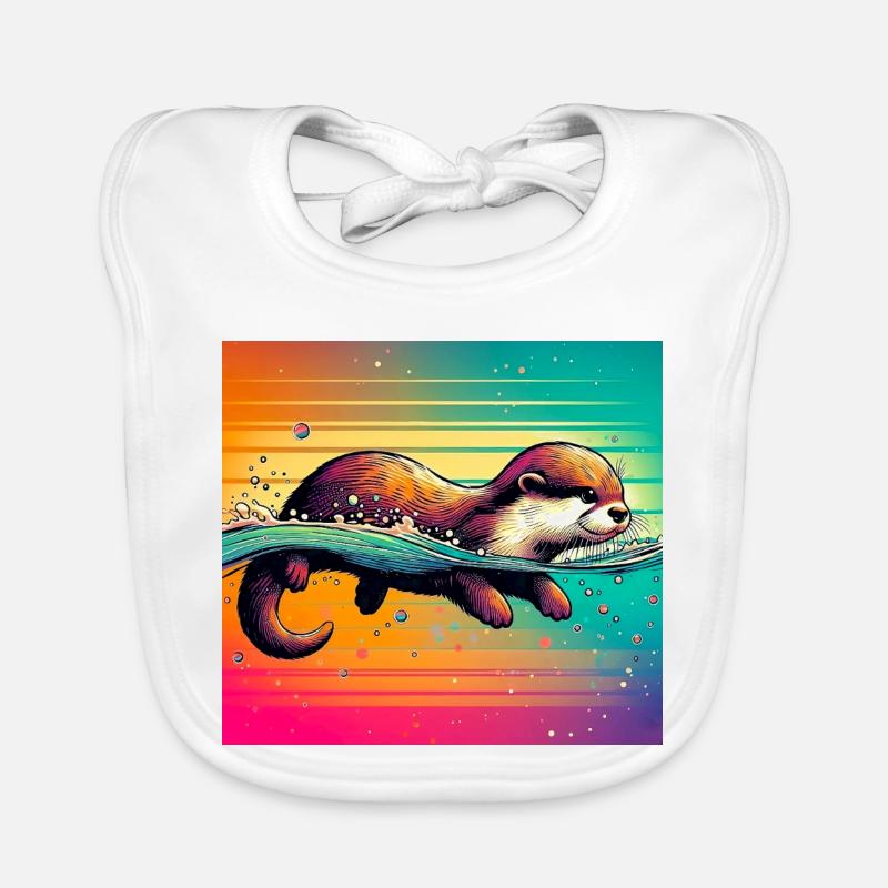 Otter - Baby Bio-Lätzchen - Weiß
