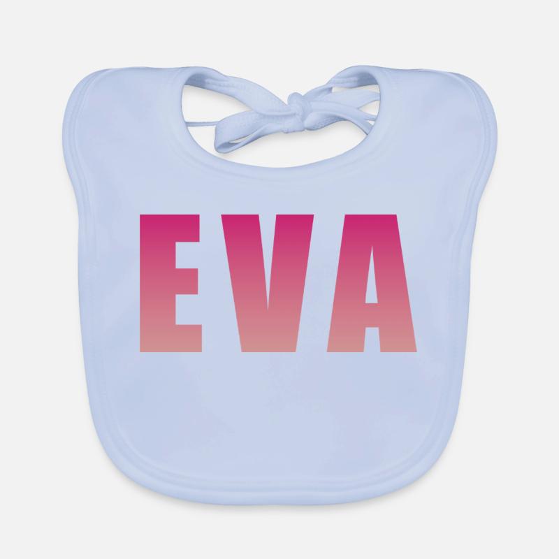 Gradient Text Block Design Organic Baby Bibs