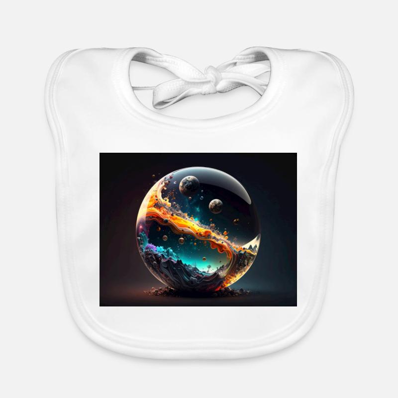 Galactic Universe Globe Organic Baby Bibs