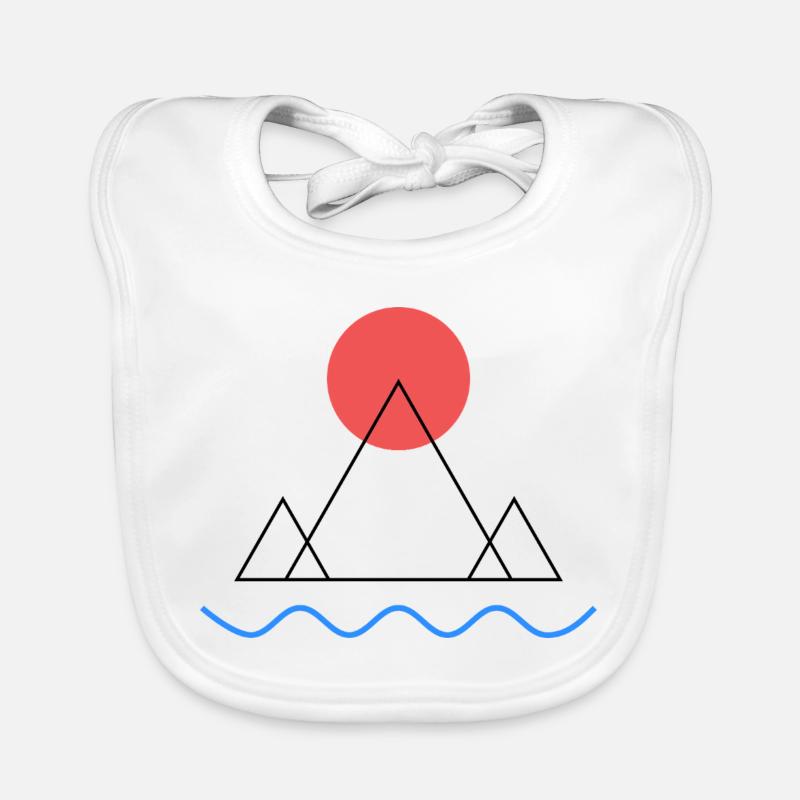 Minimal mountain Organic Baby Bibs