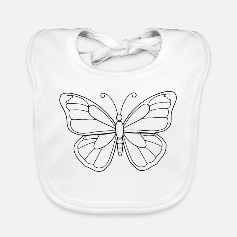 Minimalistic Butterfly Baby Bio-Lätzchen