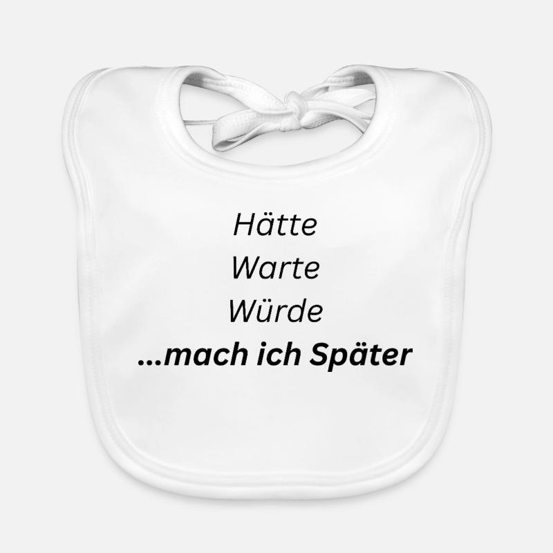 Mach_ich_spaeter - Organic Baby Bibs - white