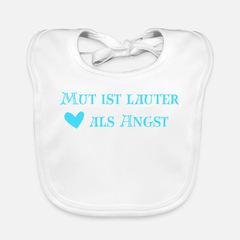 Mut ist lauter als Angst Baby Bio-Lätzchen