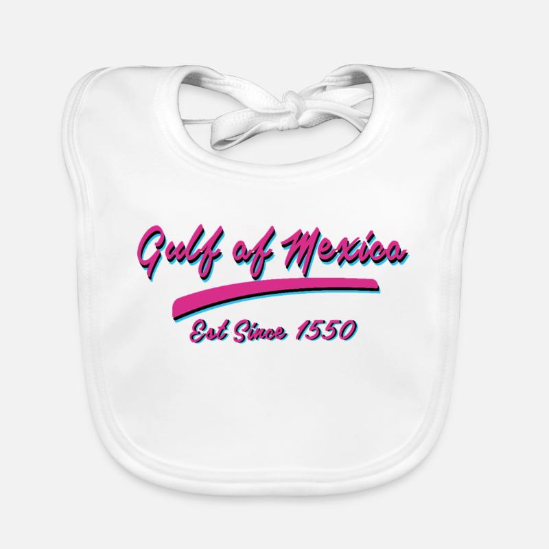 Retro-Textdesign vom Golf von Mexiko Baby Bio-Lätzchen