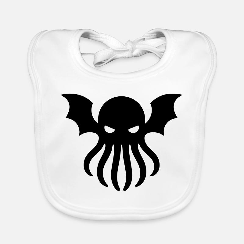 Geometric Cthulhu – Monochrome Symbol Organic Baby Bibs