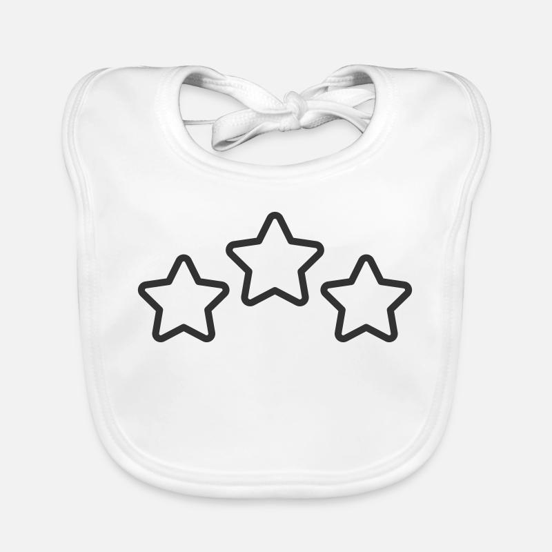 Icône des trois étoiles – Symbole d’évaluation et de qualité Bavoir bio Bébé