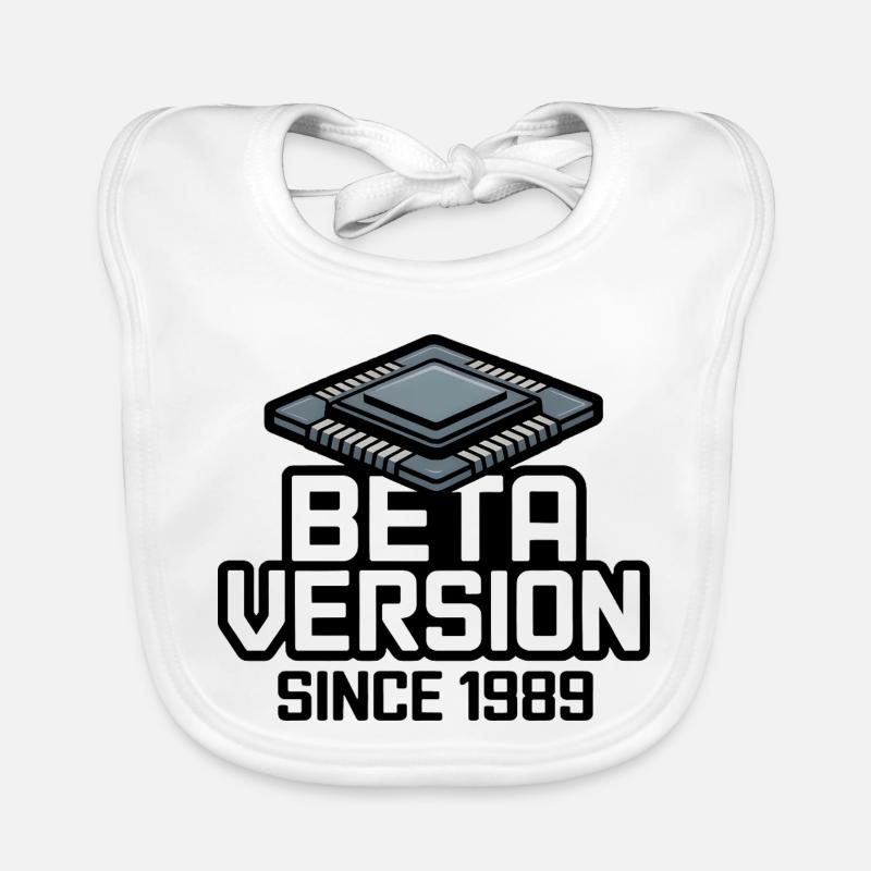 Futuristic Computer Chip Analog Printing Organic Baby Bibs