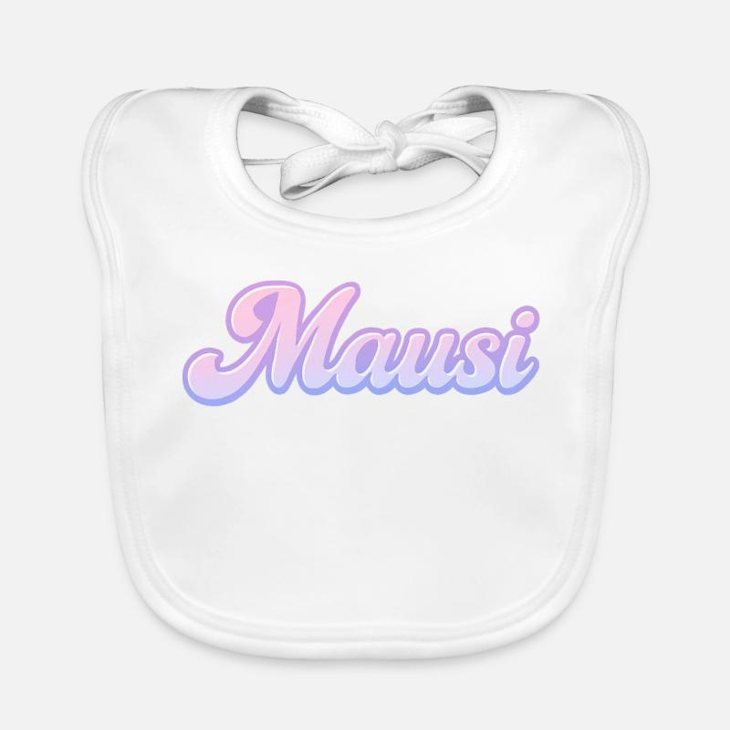 Mausi / y2k Design - Bavoir bio Bébé - blanc