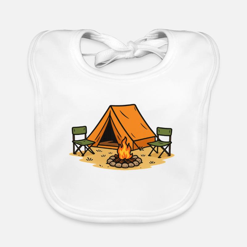 Adventurous Camping Camp Design Organic Baby Bibs