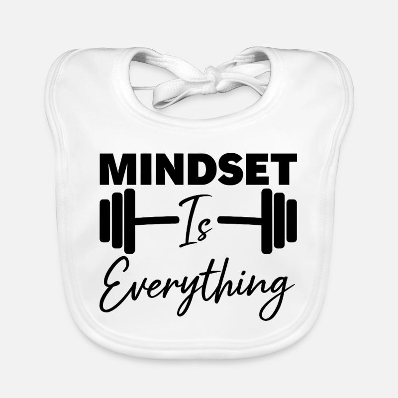 Mindset Is Everything Motivational Quote Bavoir bio Bébé