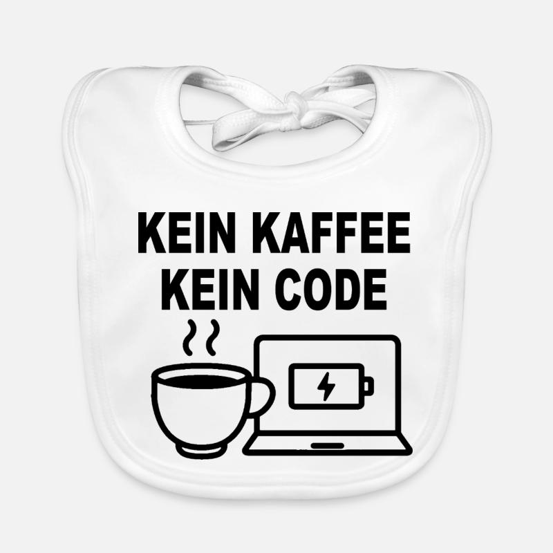 Kein Kaffee Kein Code – Funny Programmer Design Baby Bio-Lätzchen