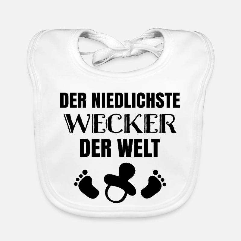 Der niedlichste Wecker Baby Bio-Lätzchen