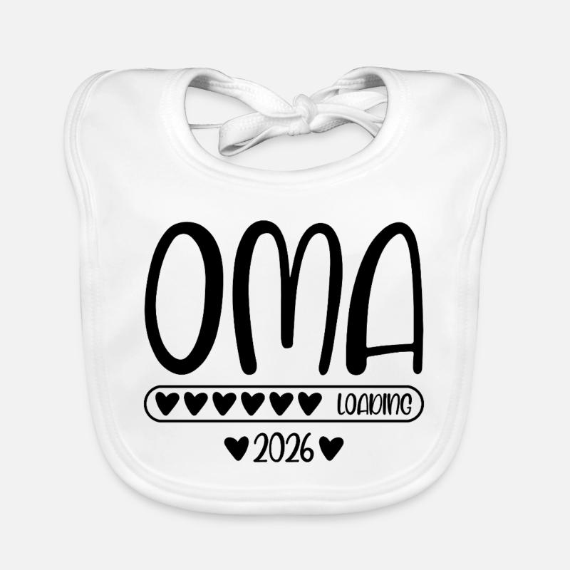 Oma 2026 loading - Baby Bio-Lätzchen - Weiß