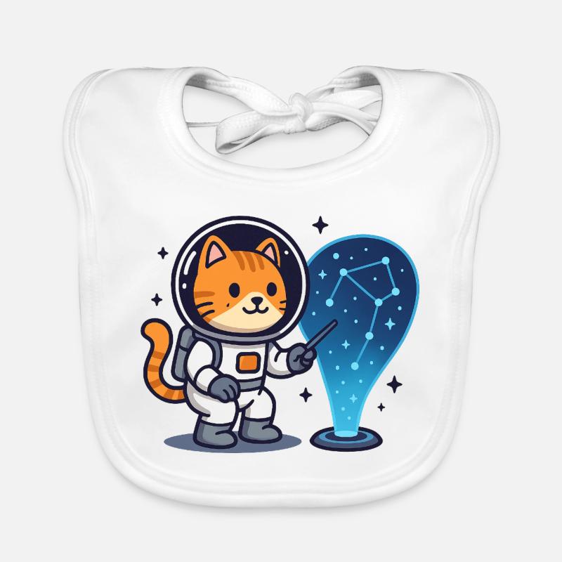 Space Cat Constellation – Kawaii Baby Bio-Lätzchen