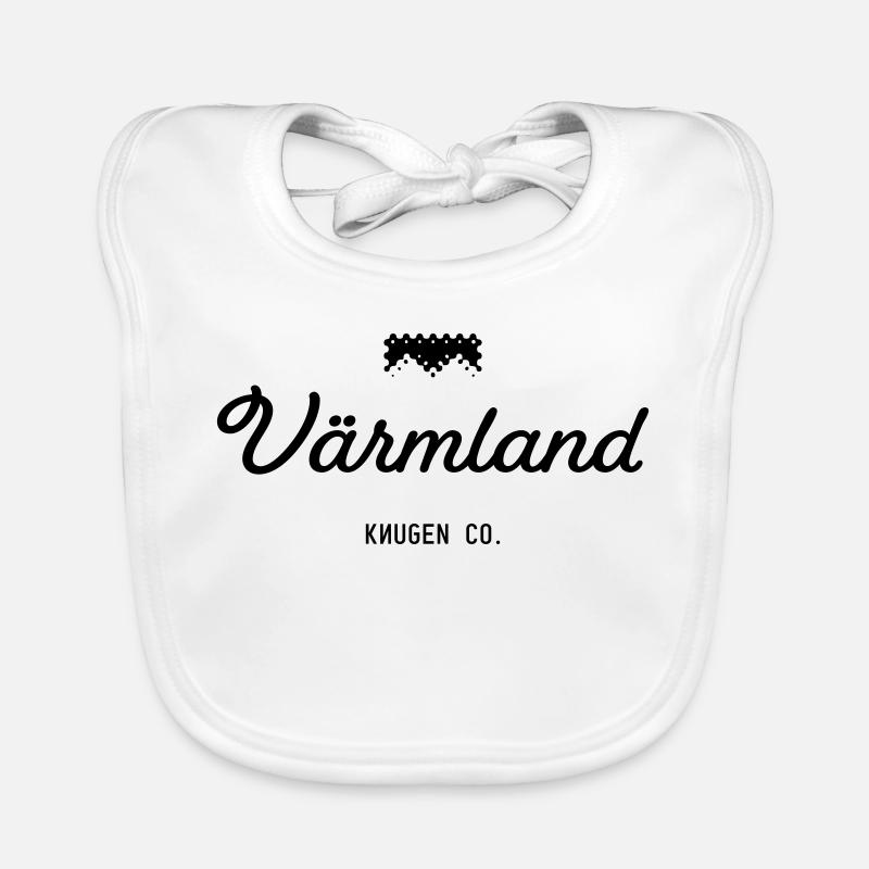 Värmland schwarz Baby Bio-Lätzchen