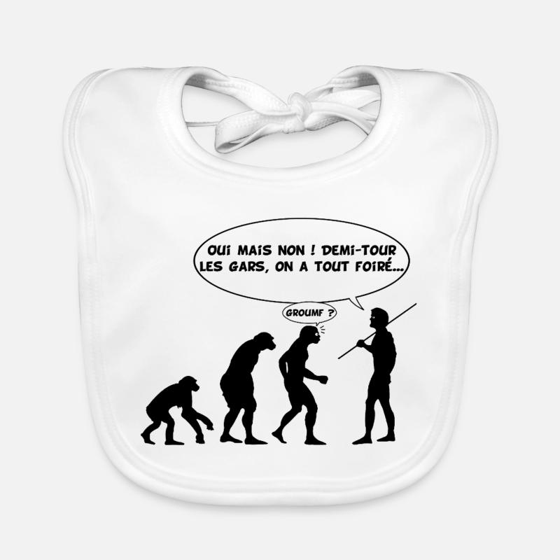 Erreur d'évolution (noir) Bavoir bio Bébé